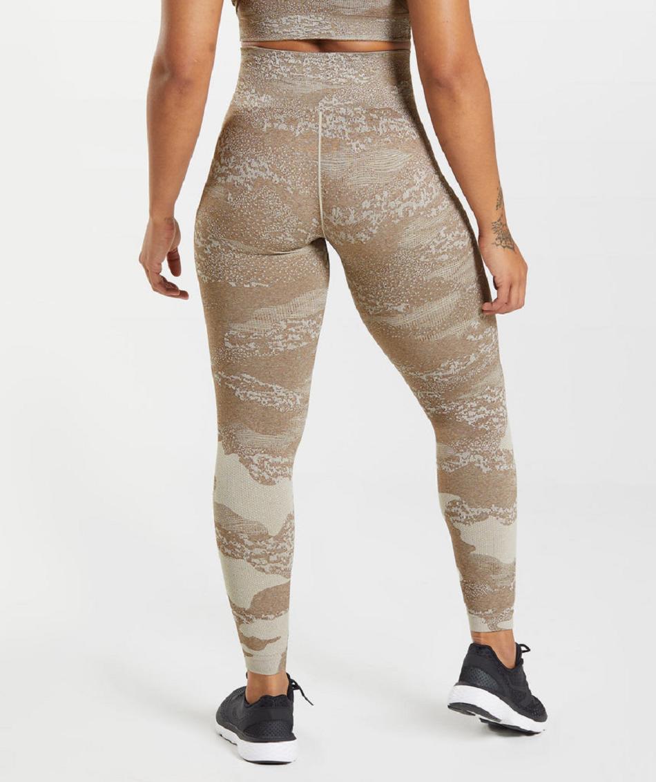 Gymshark Adapt Camo Seamless Ženske Tajice Sive Smeđe | HR 4040VRW